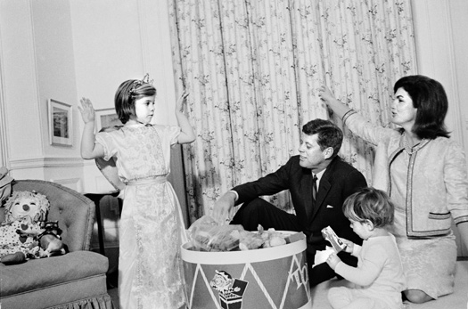 Caroline Kennedy with JFK, Jacqueline and John Jr.